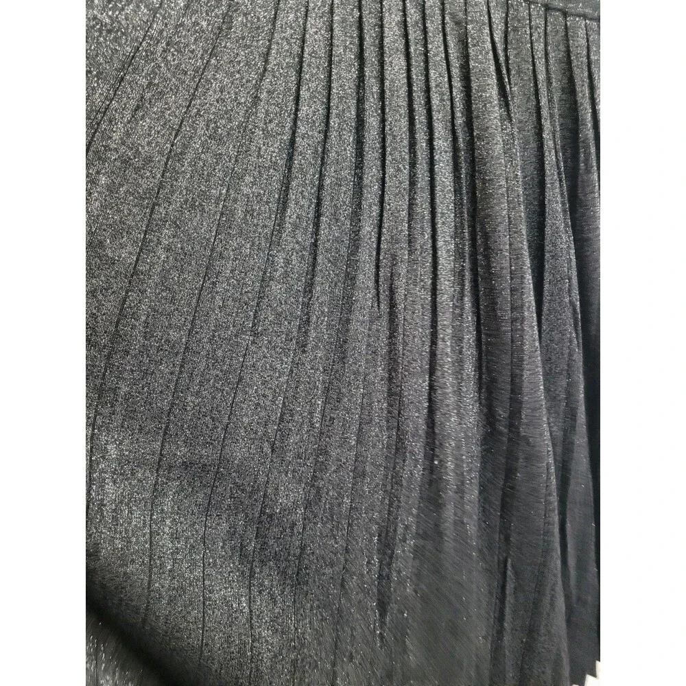 NWT Kate Spade Dashing Beauty Metallic Faux Wrap Sweater Dress Black S $328